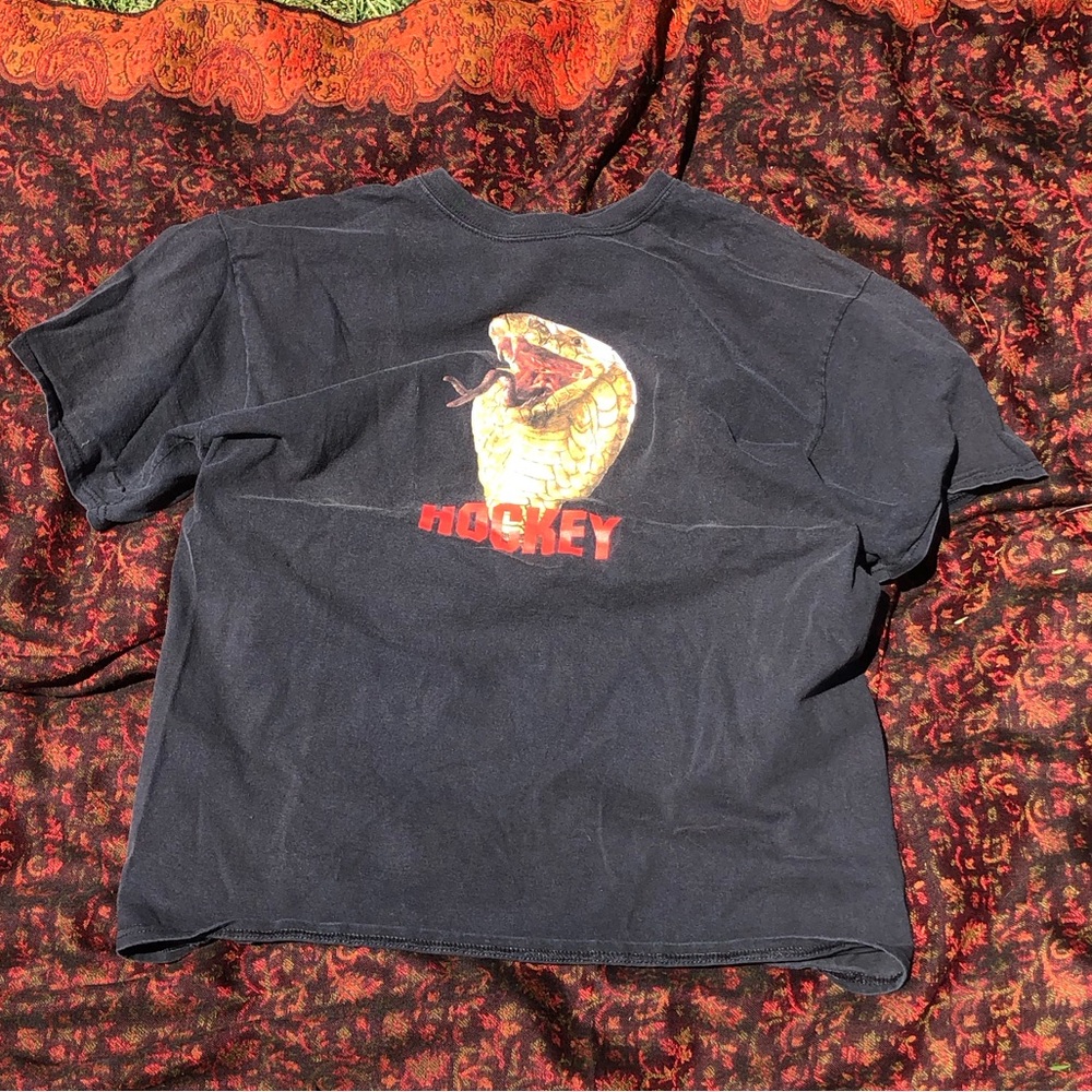 Black T-Shirt with Snake Graphic